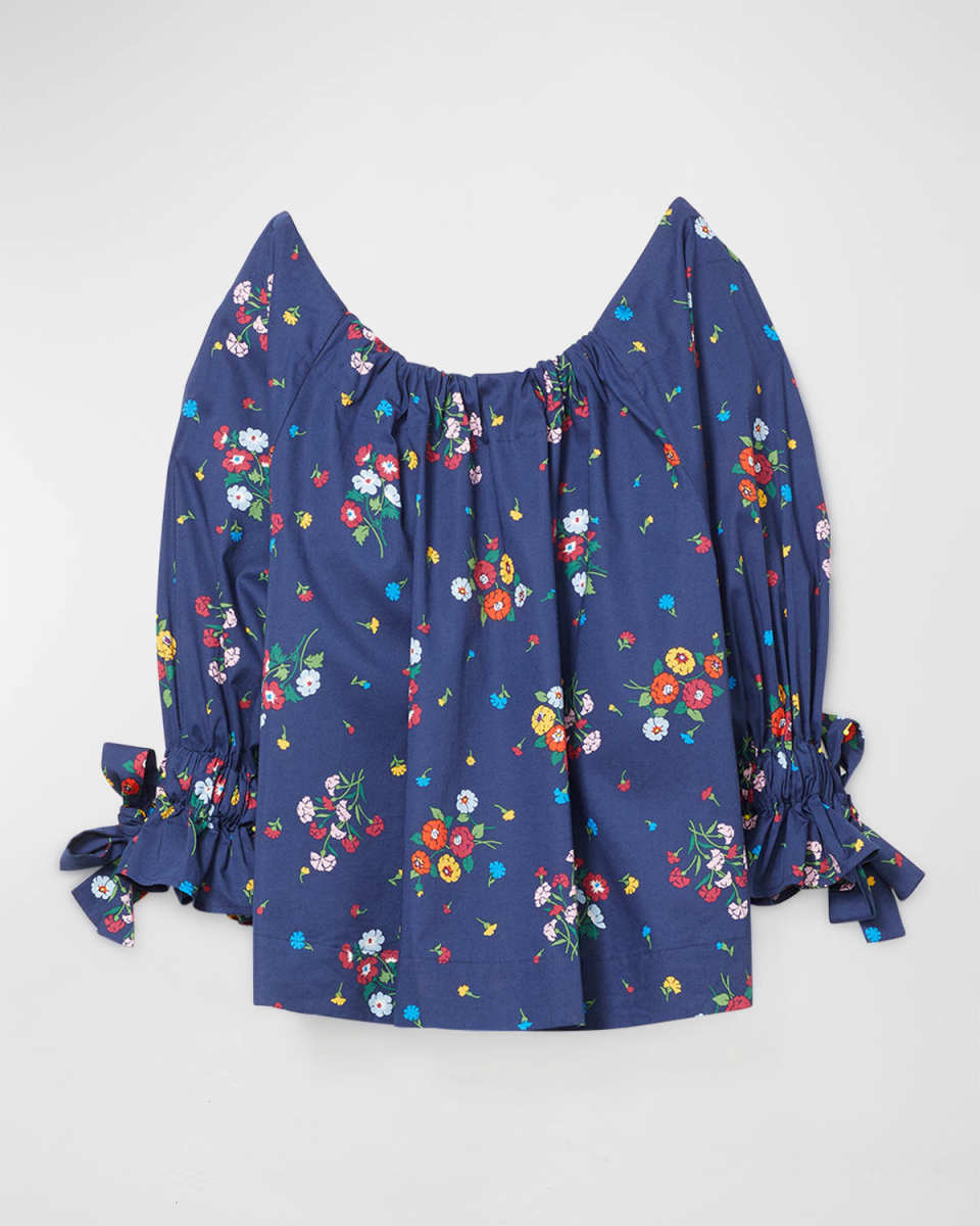 cluster floral adjustable tie top